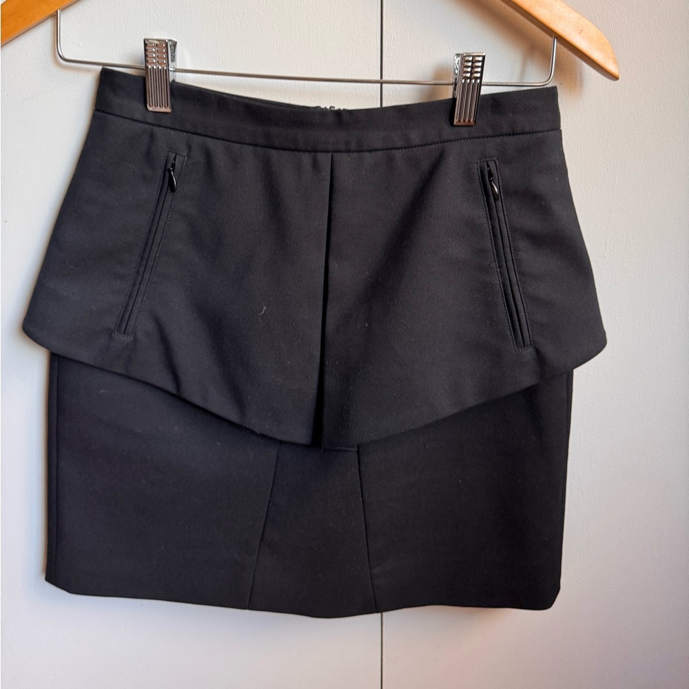 Tibi Black Asymmetrical Women's Skirt